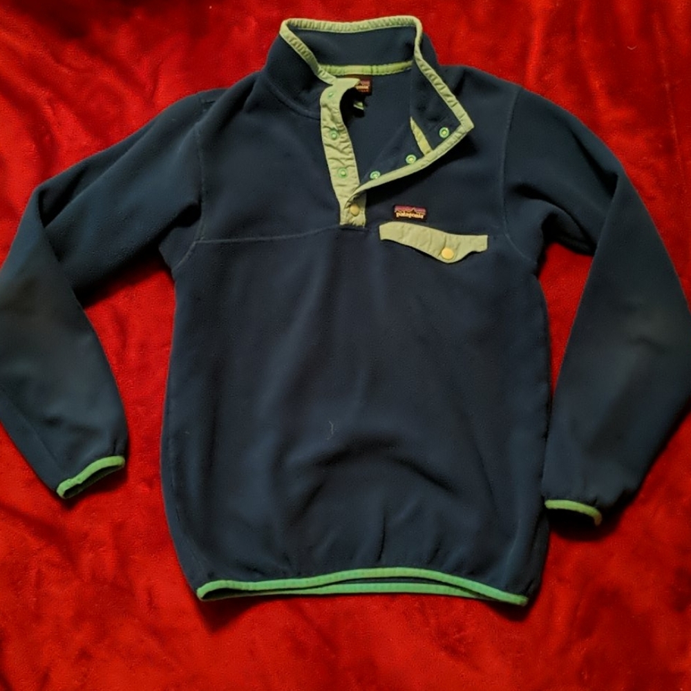 Girls Blue Patagonia Synchilla Size 12 L